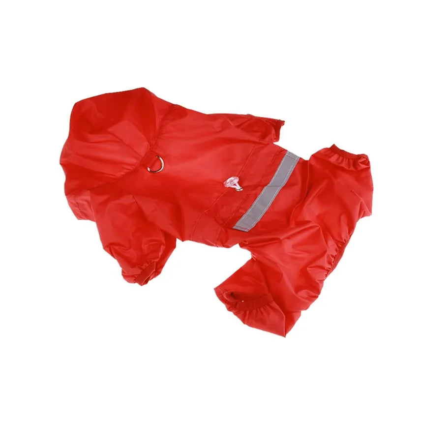 Dog Rain Coat Clothes Puppy Casual Cat Raincoat Waterproof Jacket Zpaxo Red XL