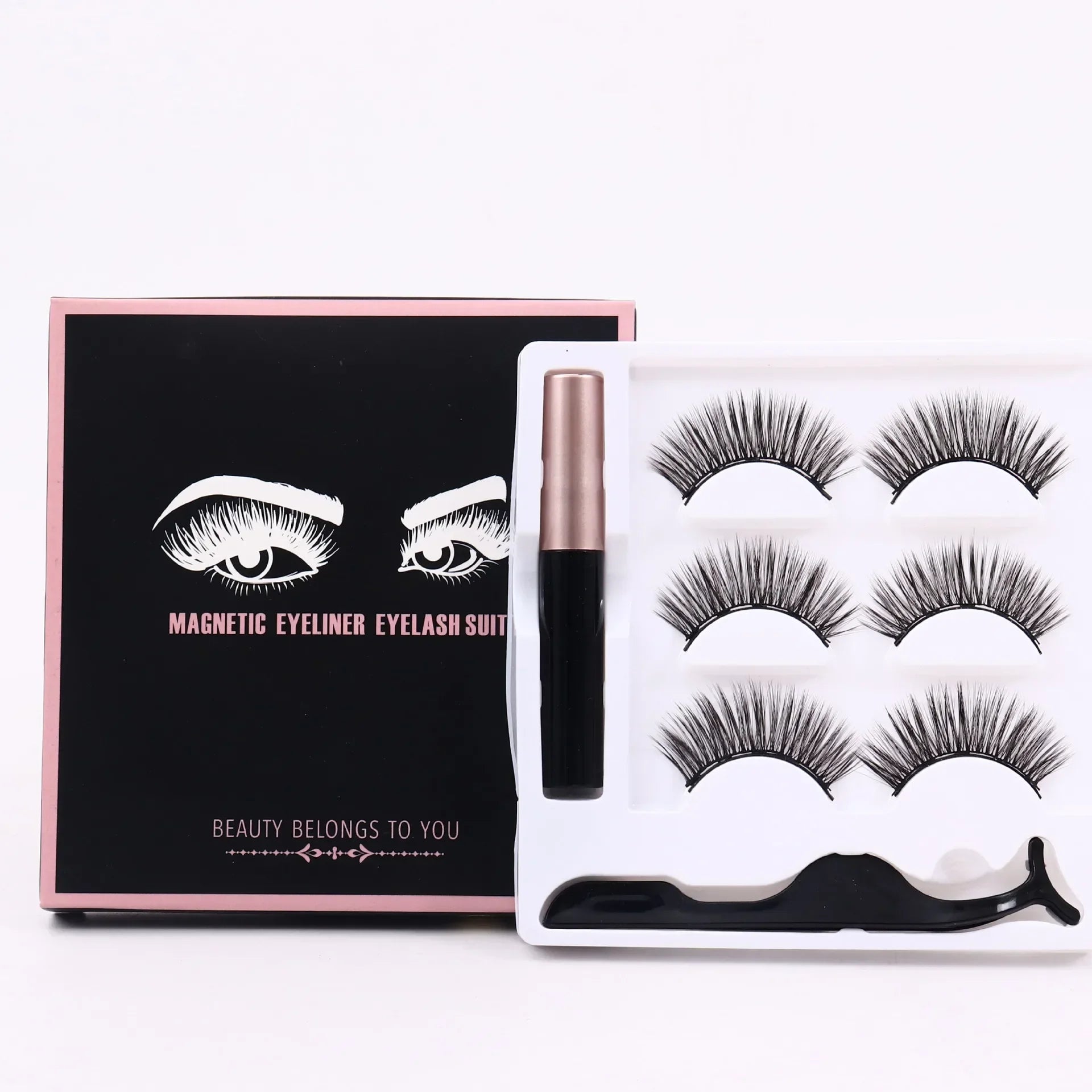 Magnetic Eyelashes Set Full Strip 5/7/10 Pair Natural Cilia False Eyeliner Dramatic Volume Thick Synthetic Eye Lashes Makeup Zpaxo 3Pair 012