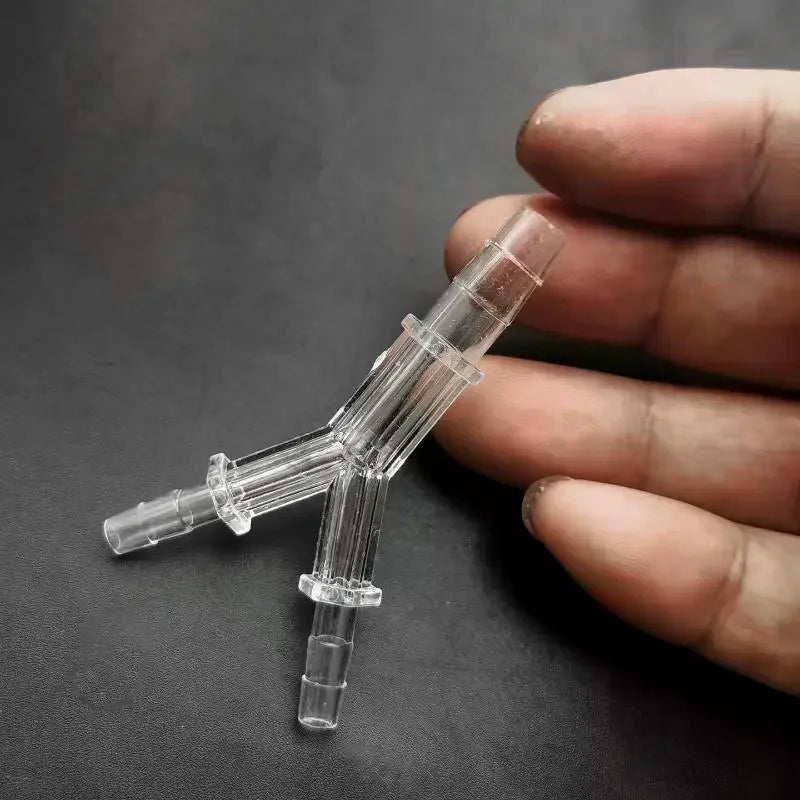 Y-shaped Reducing Fish Tank Aerator Pump Acrylic Adapter Transparent Zpaxo