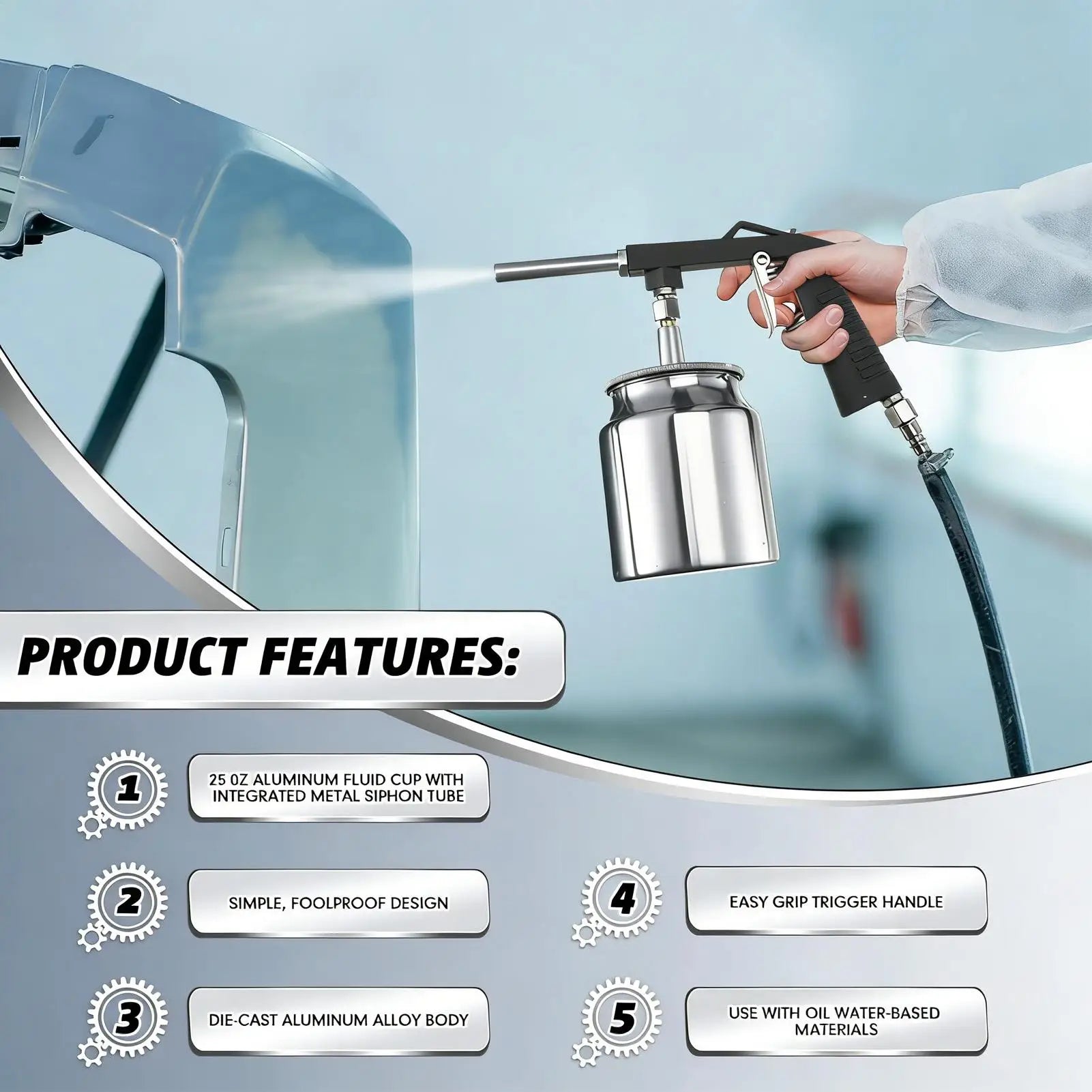 Sandblasting Device Portable Air Powered Heavy Duty Media Blasting