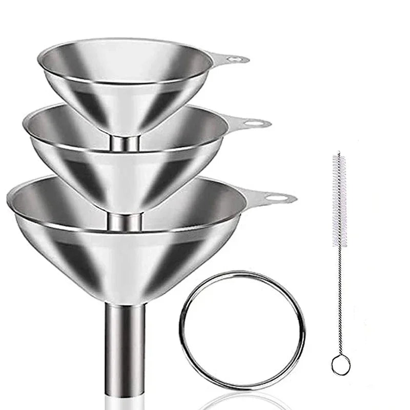 Stainless Steel Kitchen Funnels Food Grade Metal Filling Bottles Zpaxo 2