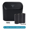Car Trash Can Lid Contains 3Rolls Black Garbage Bags Small Leak-proof