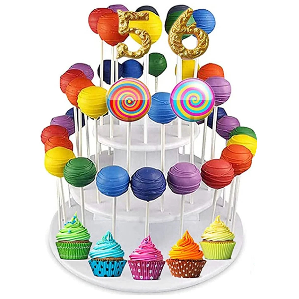 Cake Lollipop Holder Display Stand 42/20/21Holes Acrylic Holder Clear Durable Candy Holder for Wedding Party Candy Dessert Bar Zpaxo
