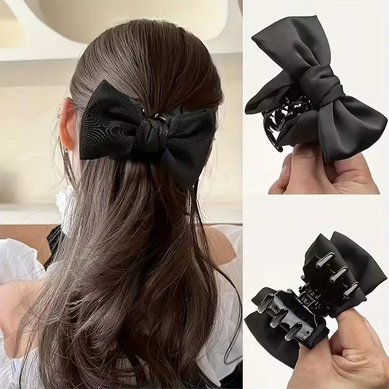 1/2pcs Women's Fashion Bow Hairpin – Elegant Grab Clip, Hair Accessory for Stylish Updos & Half-Up Zpaxo