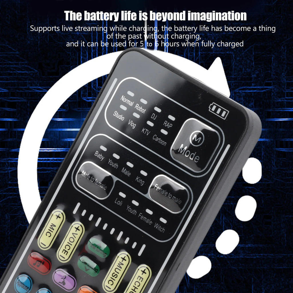 I9 Voice Changer Multifunction Portable Recording Mini Sound Card