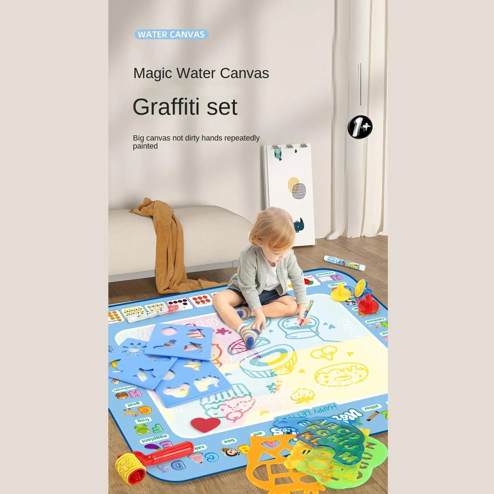 Water Coloring Mat Reusable Educational Art Craft Paint Girl Children Zpaxo