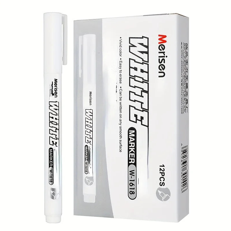 White Paint Pens Fine Tip – Waterproof Oil-Based Markers 3/6 Pack Paint Marker Pens Zpaxo