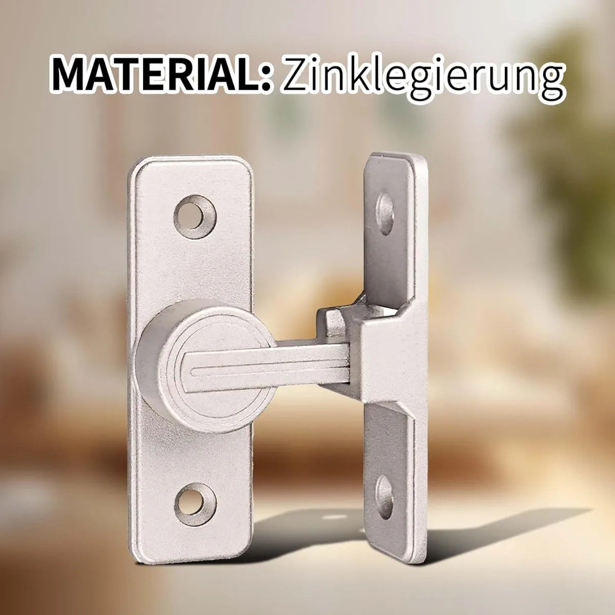 Heavy-Duty Zinc Alloy Sliding Door Lock – 90° & 180° Anti-Theft Door Security Lock Zpaxo