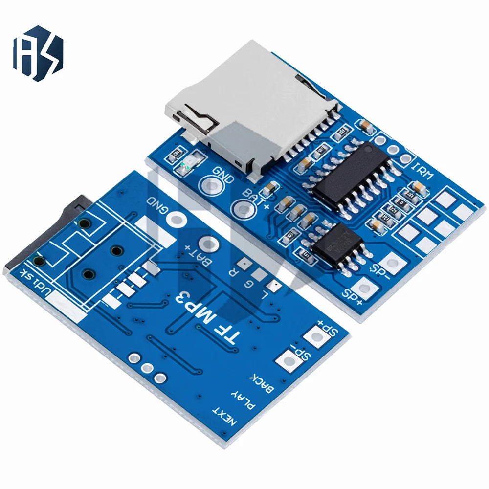 GPD2846A MP3 Decoder Module MicroSD TF Card Slot 2W Class-d Amplifier Zpaxo