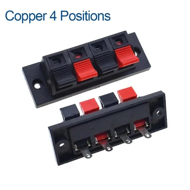 4-Position Spring Speaker Terminal Clips for Car Audio – 2 Pack Speaker Terminal Clips Zpaxo