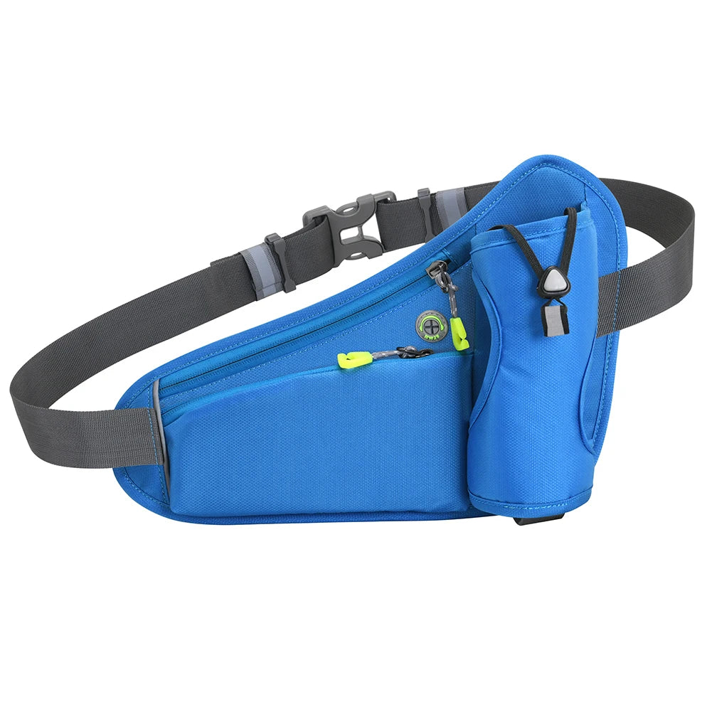 Running Waist Bags Water Bottle Holder Hydration Belt Bag Cell Phone Zpaxo Blue
