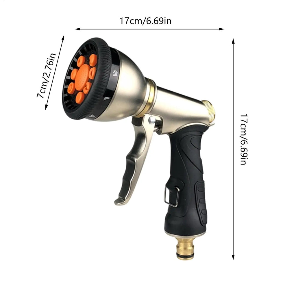 Garden Hose Nozzle High Pressure Handheld Gardening Tools Hose Nozzle Sprayer for Patio Lawn Yard Plants Outdoor Outside Home Zpaxo