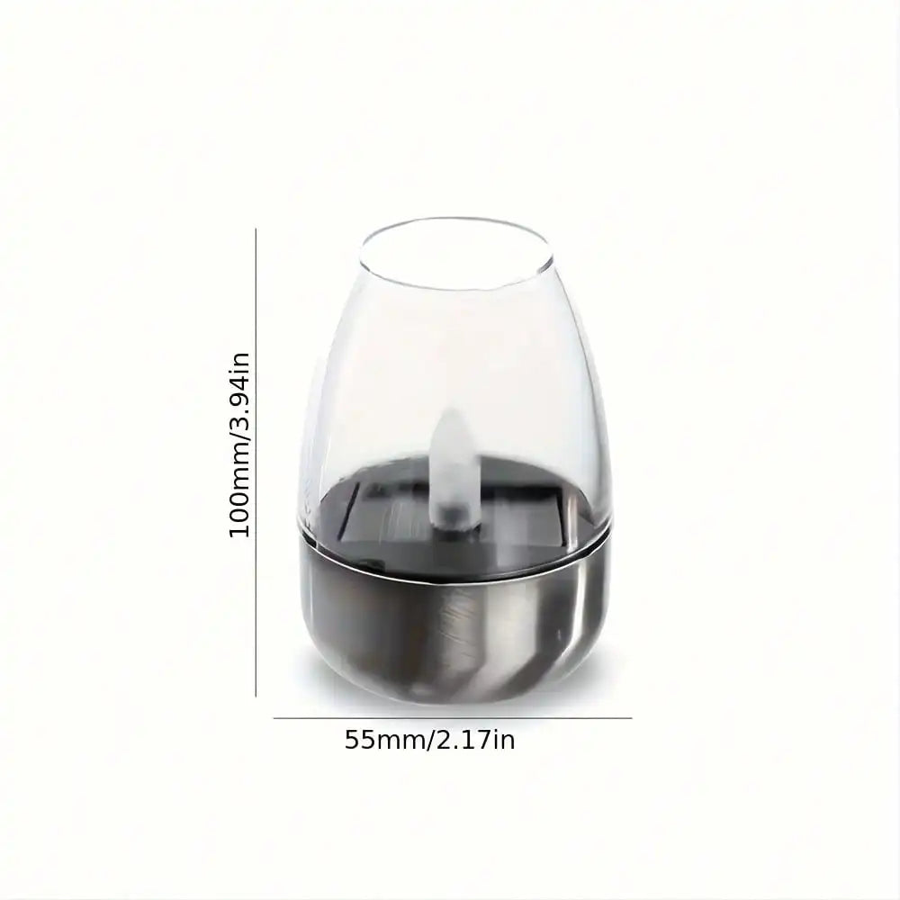 Solar-powered Outdoor Candle Light LED Night Battery Base Flameless Zpaxo
