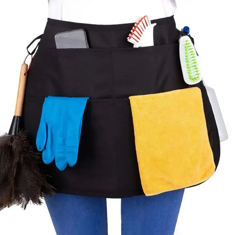 Hair Stylist Half Apron – 5 Pockets Waterproof Barber Apron Stylist Work Apron Zpaxo