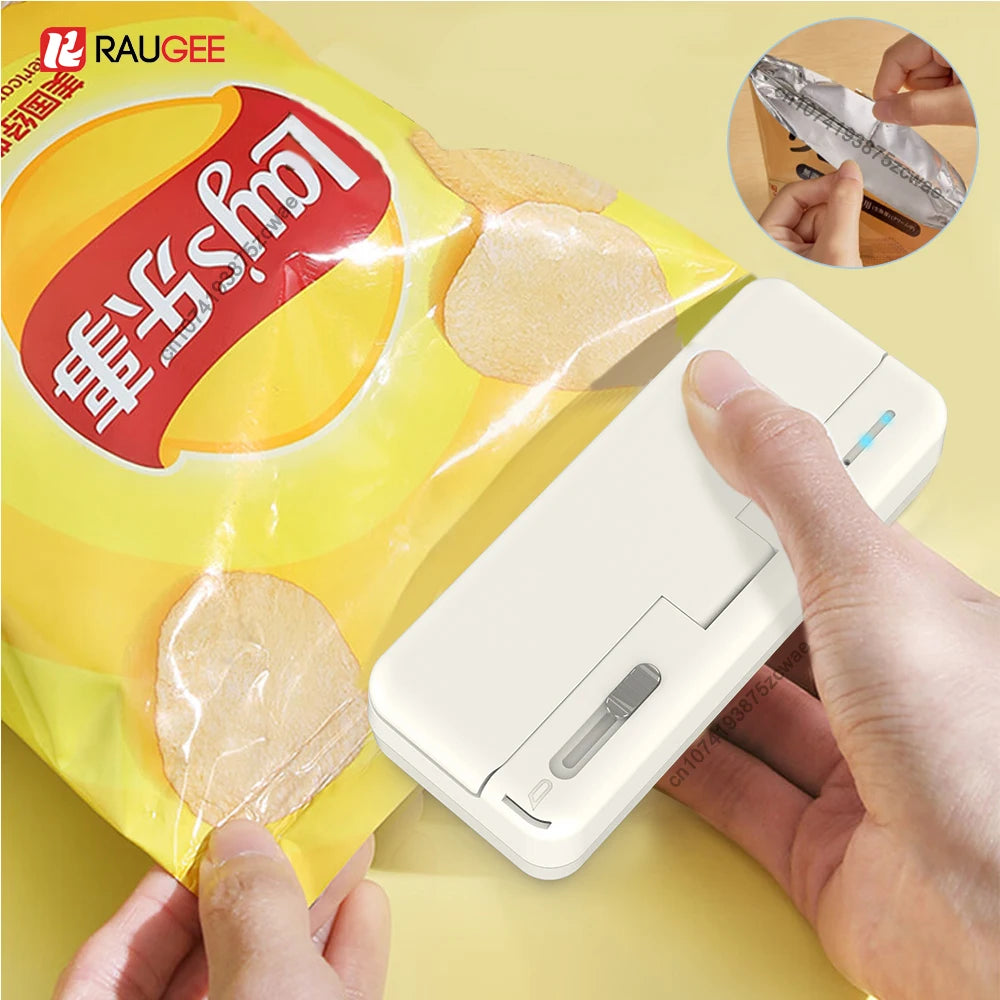 Mini Heat Sealer Plastic Bag Sealing Machine Rechargeable Food