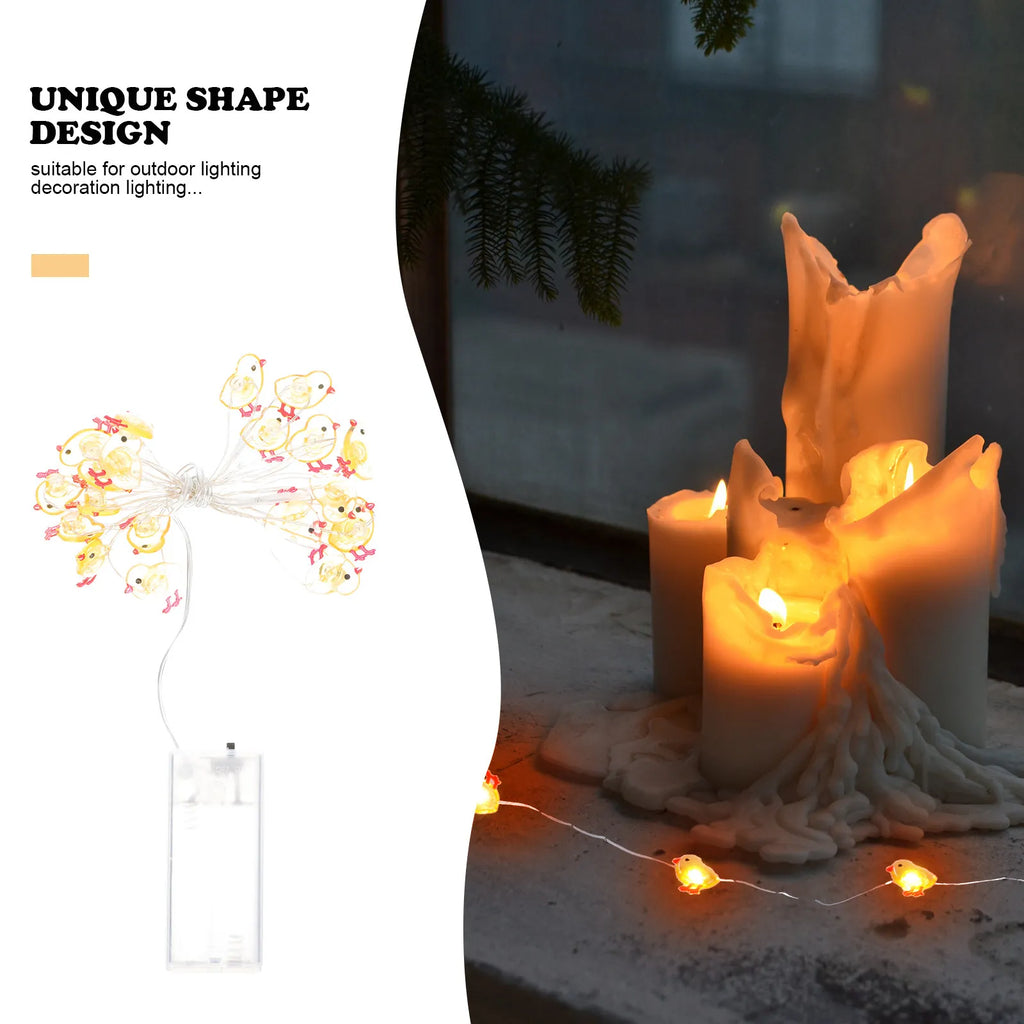 Easter Chicken String Light Decorative Warm Glow Little Shaped LED