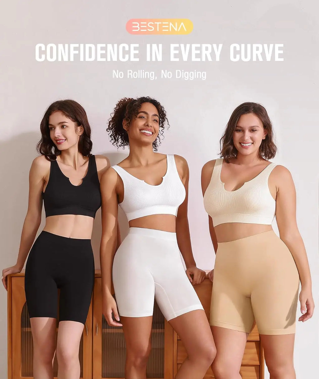 Seamless High-waist Shorts Shapewear Butt Lift Ice Silk Summer Safety