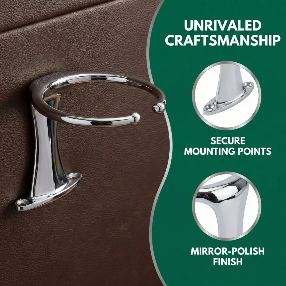Boat Stainless Steel Cup Holder Single-leg Double Teacup Single Zpaxo
