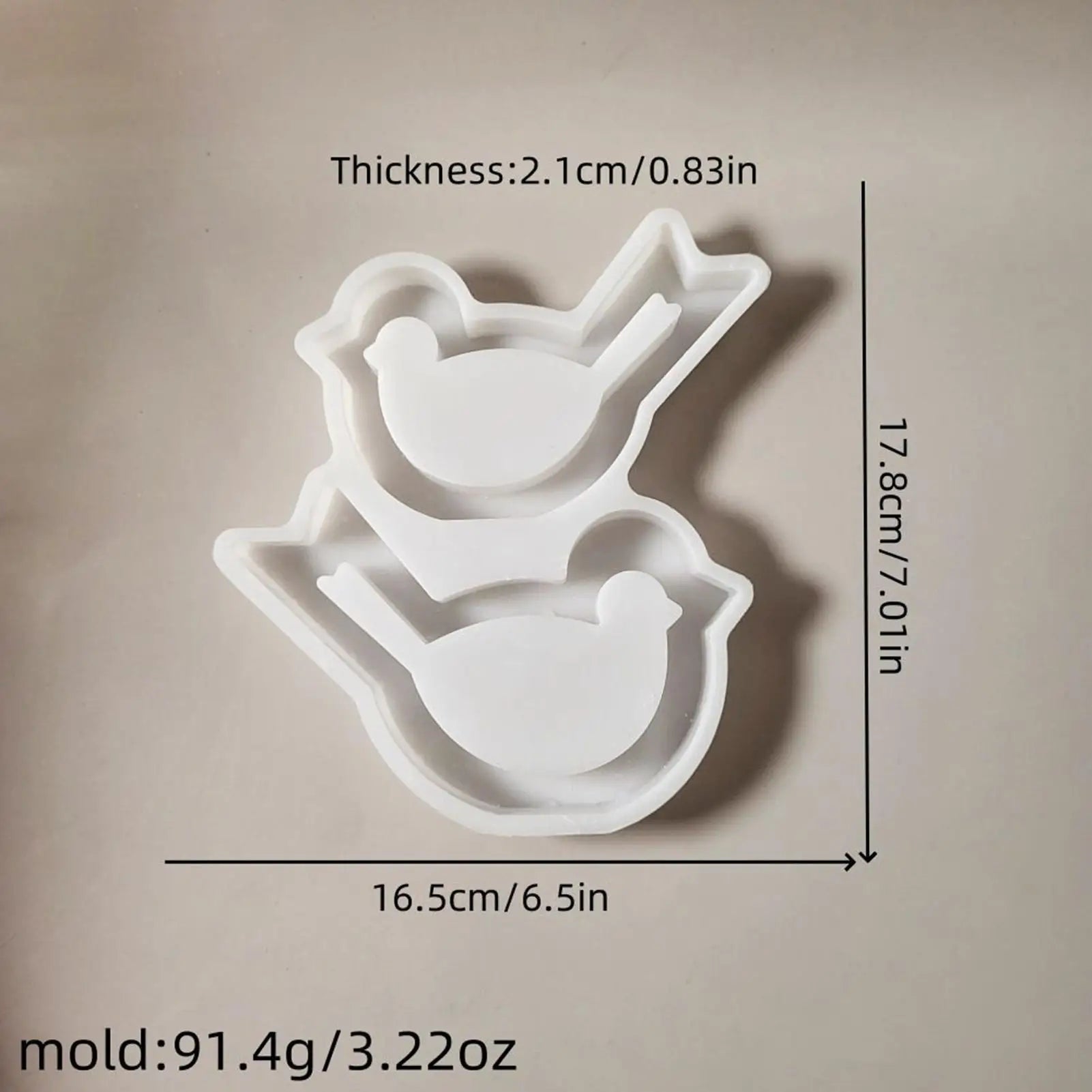 Bird Resin Mold Silicone Hollow Shape Concrete Plaster Mould DIY