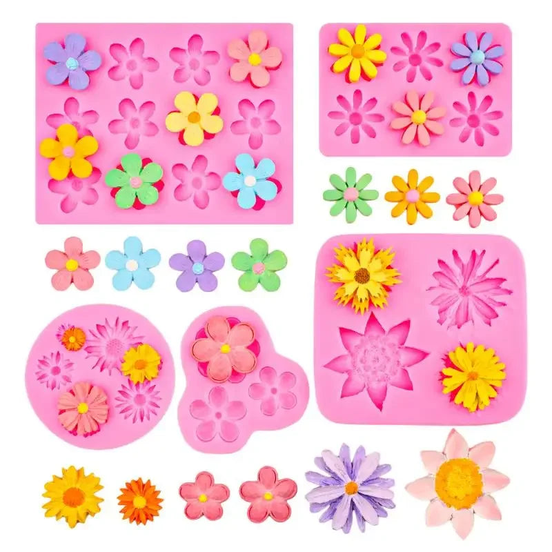 1Pc Cookie Cupcake Chocolate Baking Mold Mini Rose Camellia Flower Silicone Sugarcraft Mold Fondant Cake Decorating Tools Zpaxo