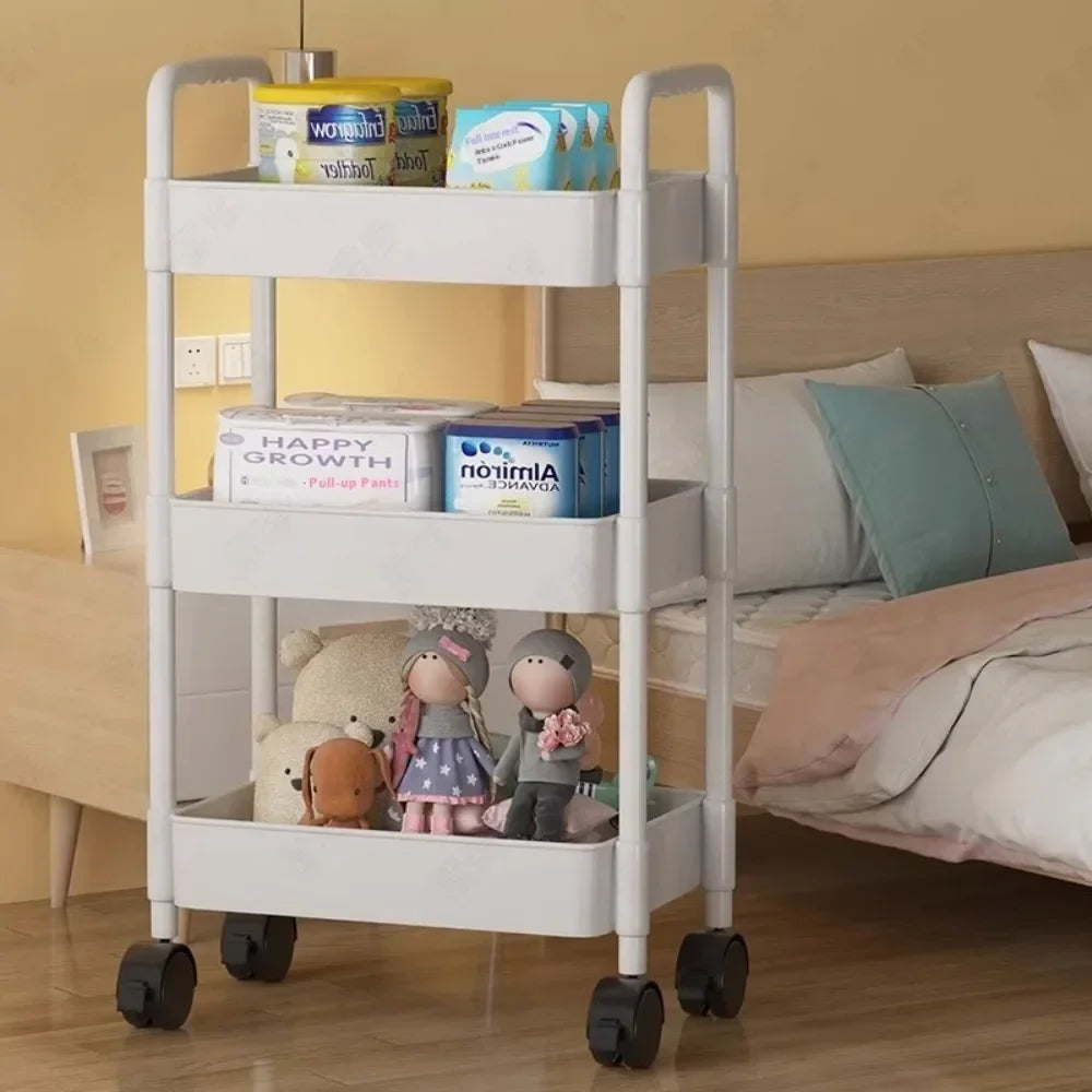 Mobile Kitchen Trolley Organizer Wheels Gap Bookshelf Household