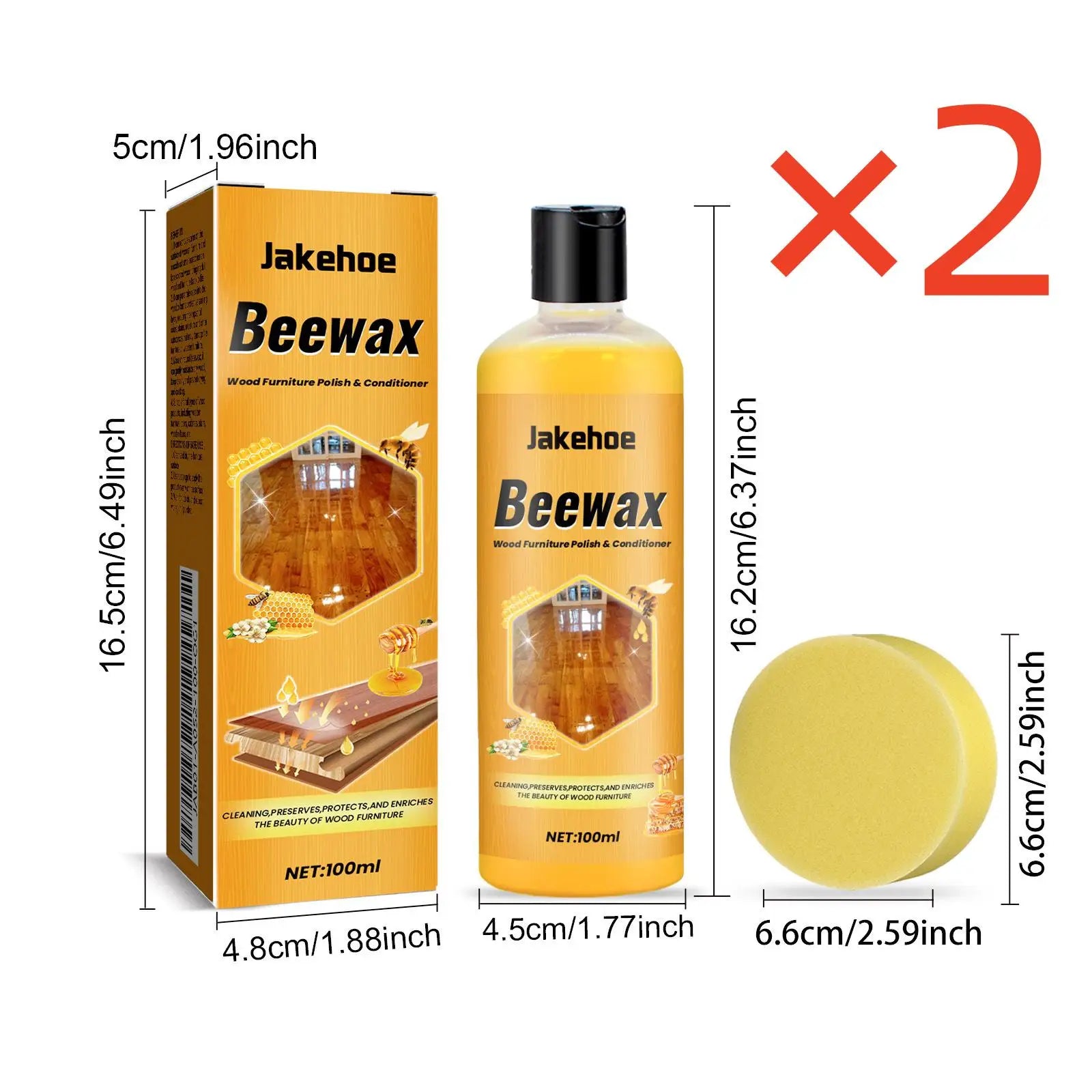 Beeswax Wood Floor Cleaner & Polish – Shine, Protect & Clean Wood Floor Polish Zpaxo 200ml boxed