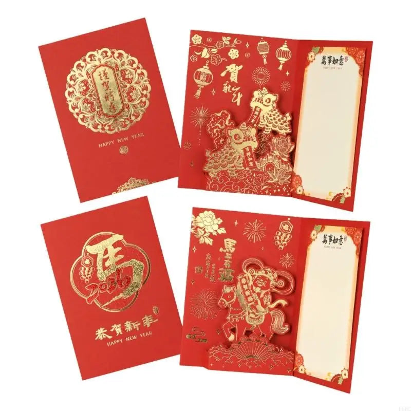 Spring Festival Greeting Card Chinese Cultural Design Popup Artwork