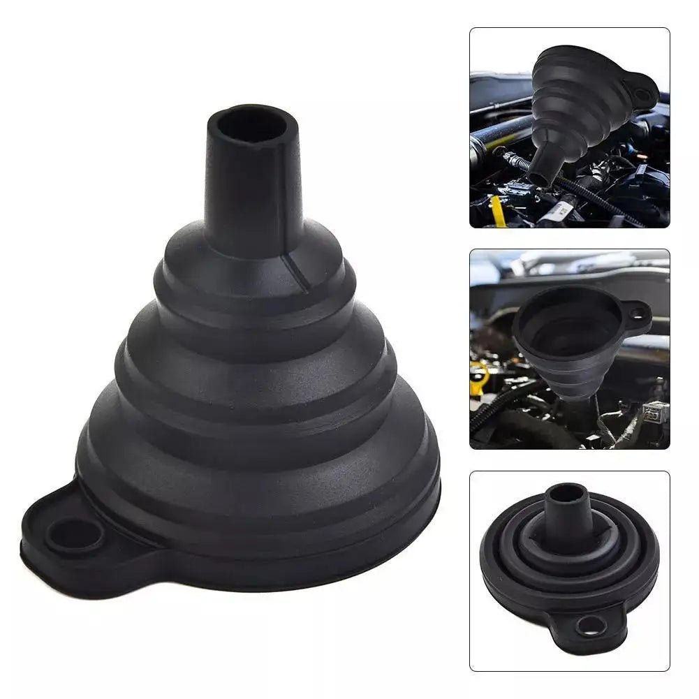 Foldable Silicone Car Engine Funnel – Oil & Fluid Change Tool Automotive Funnel Tool Zpaxo