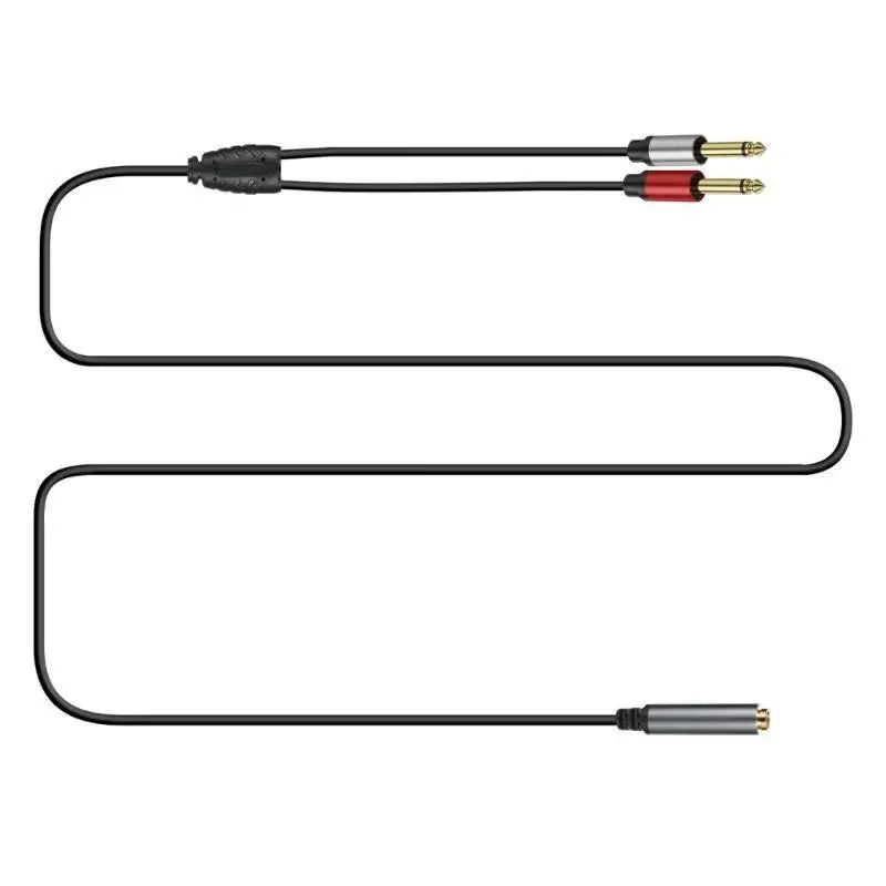 652F Professional Female Two 1 4 Mono Male Speaker Splitter Cable Zpaxo