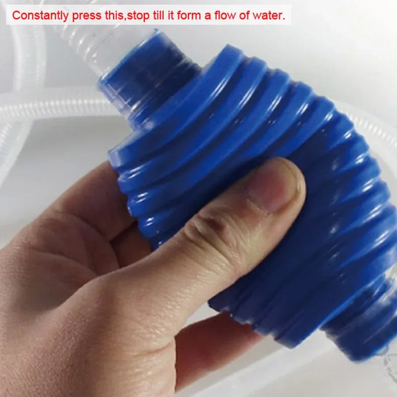 Aquarium Siphon Fish Tank Syphon Vacuum Cleaner Pump Semi-automatic