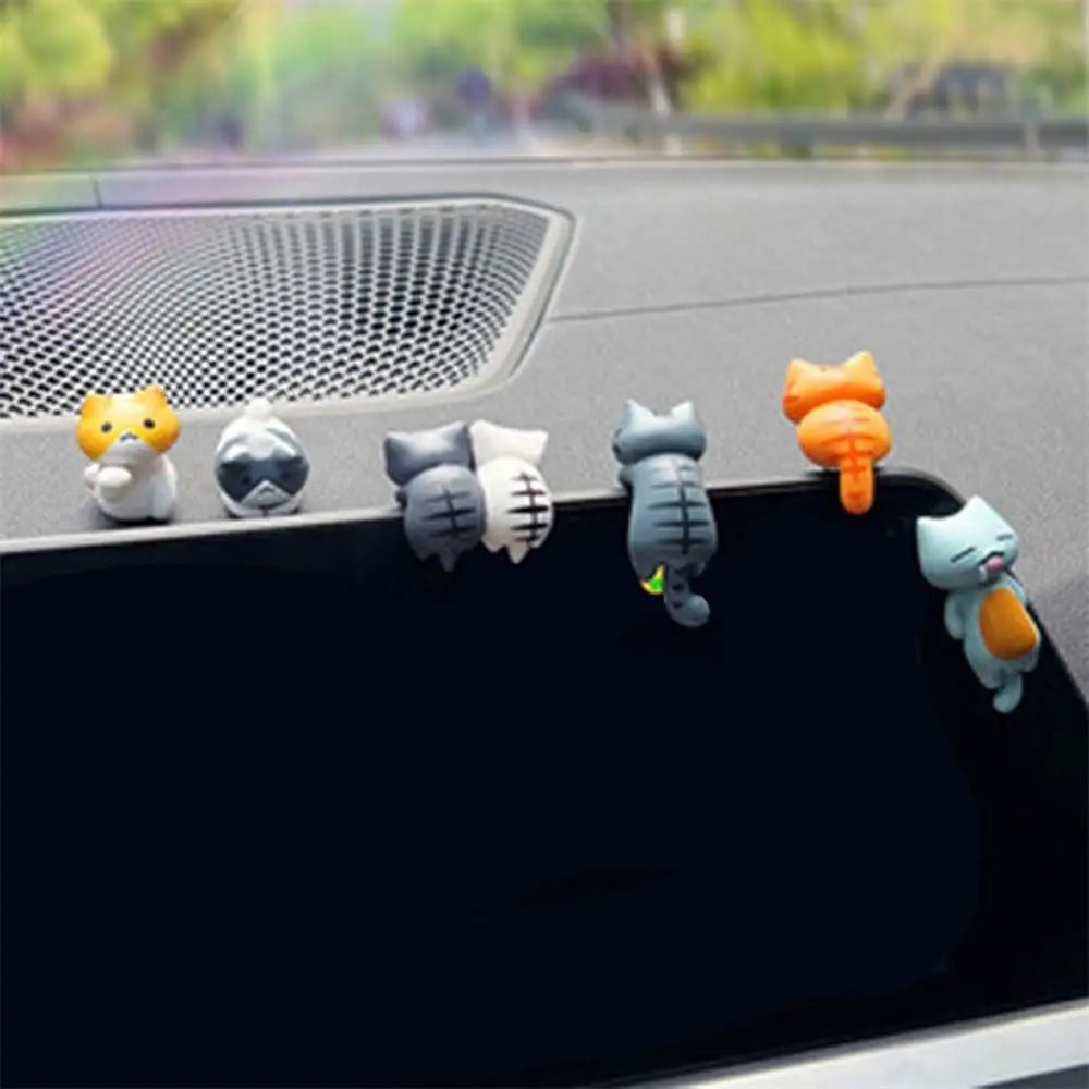 Model Cat Figurines Micro Landscape PVC Screen Edge Decor Computer Zpaxo