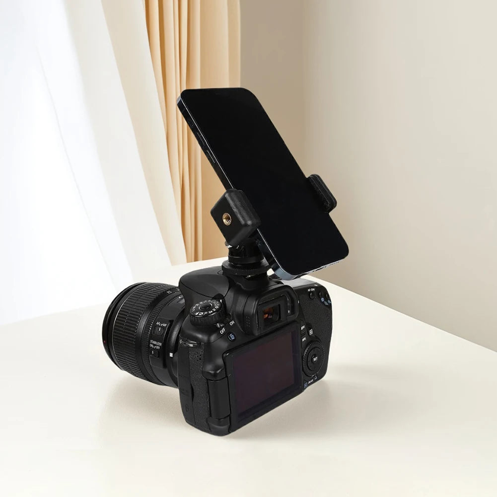 Camera Shoe Phone Holder 360 Rotation Mobile Clip Monitor Flexible