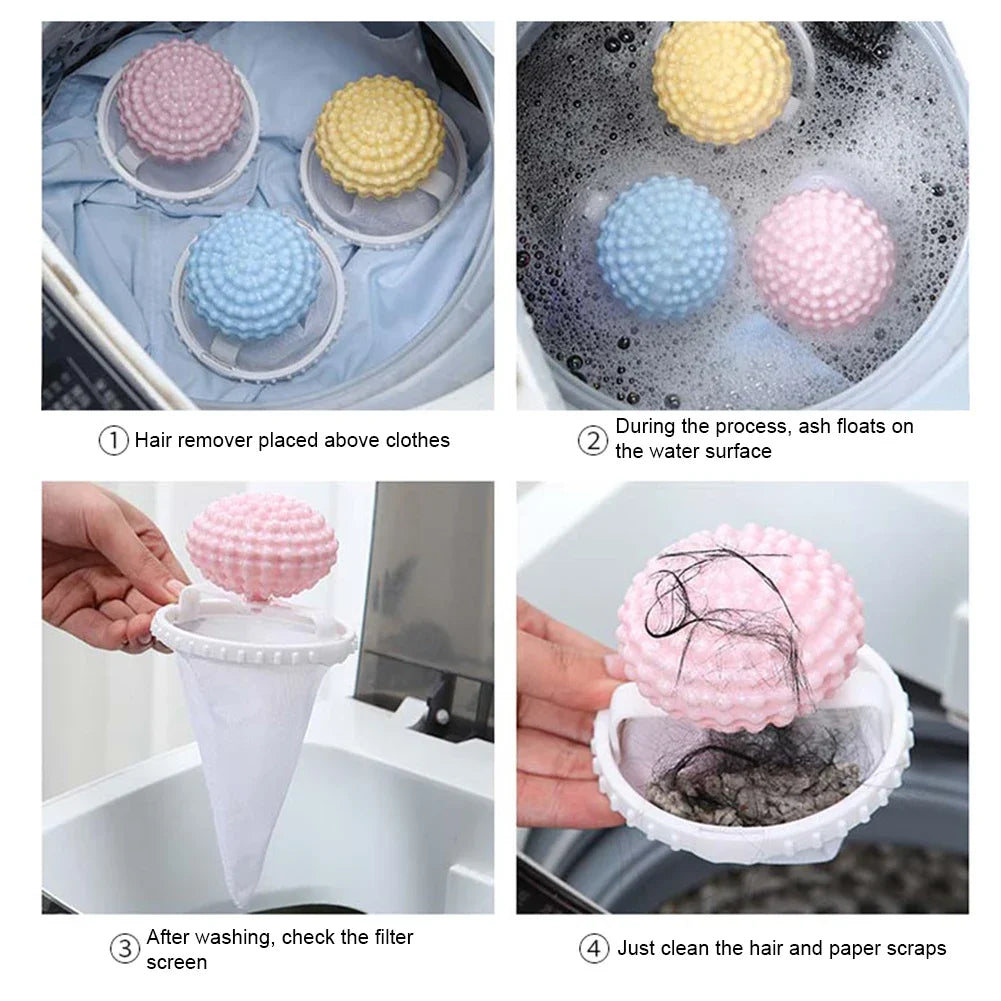 Washing Machine Hair Filter Laundry Floating Lint Catchers Ball