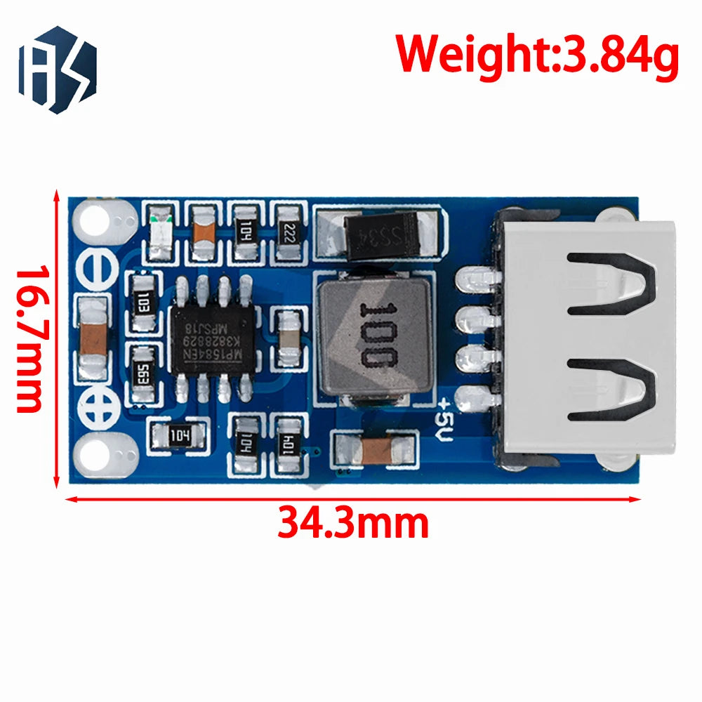 9V-24V to 5V 3A USB Buck Converter, High Efficiency DC-DC Step Down Voltage Regulator for Car Charging Zpaxo