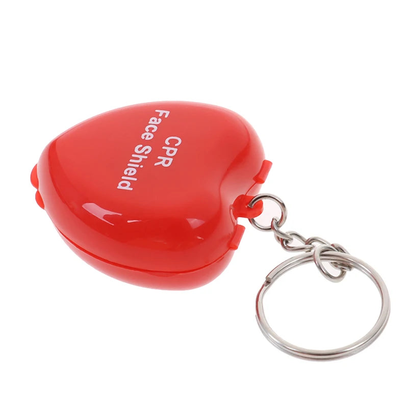 Mini Protect CPR Mask Mouth Keychain Rescue Heart Box Face First Aid