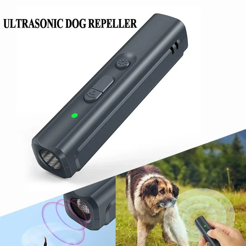 High Power Ultrasonic Dog Repeller Trainer Anti Barking LED Dog Deterrent Device Pet Dog Training Remote Control with UV LAMP Zpaxo Default Title