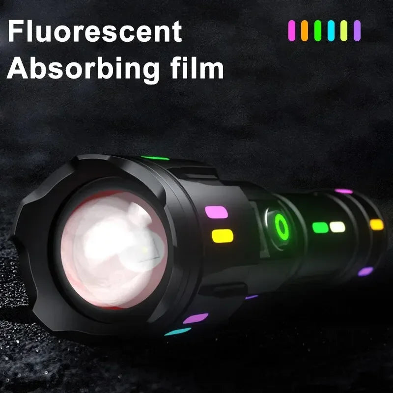 Long Range LED Zoom Flashlight – 1400LM Spotlight, Camping & SOS