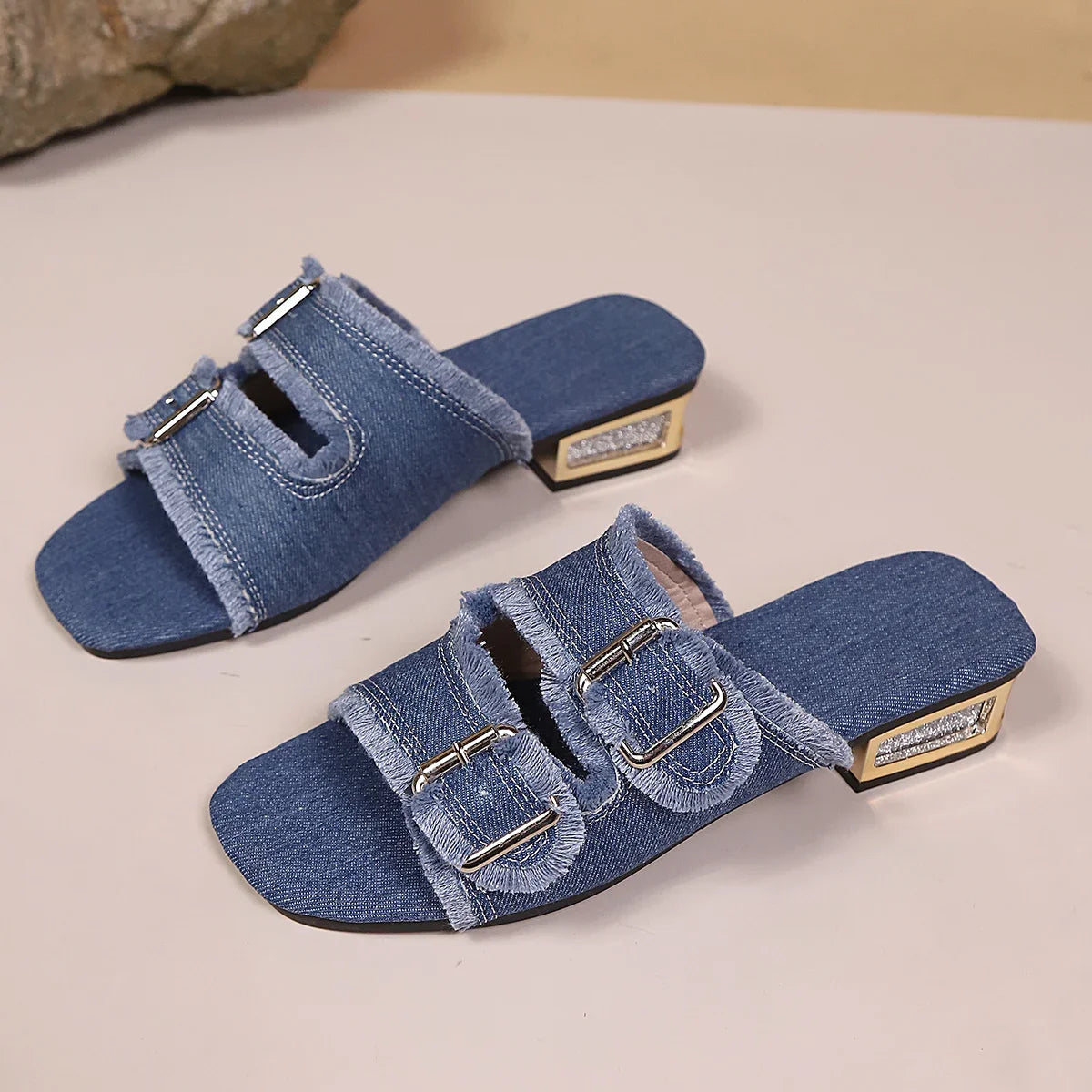 Women Slippers Beach Walking Sports Shoes Women Comfortable Slip on Sandals Summer Fashion Denim Casual Slippers Slides Women Zpaxo