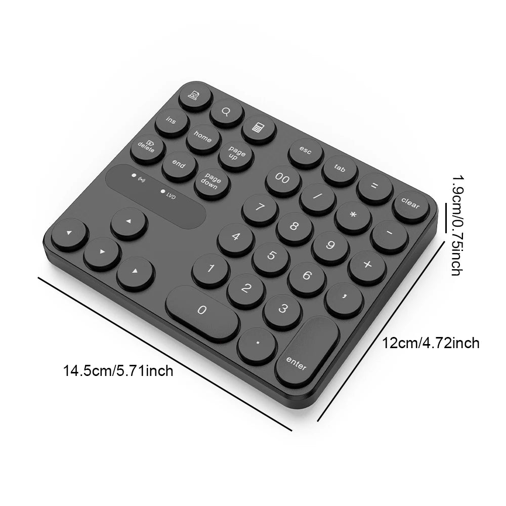 Wireless Mini Numeric Keypad 35 Keys Numpad Accounting Number Pad
