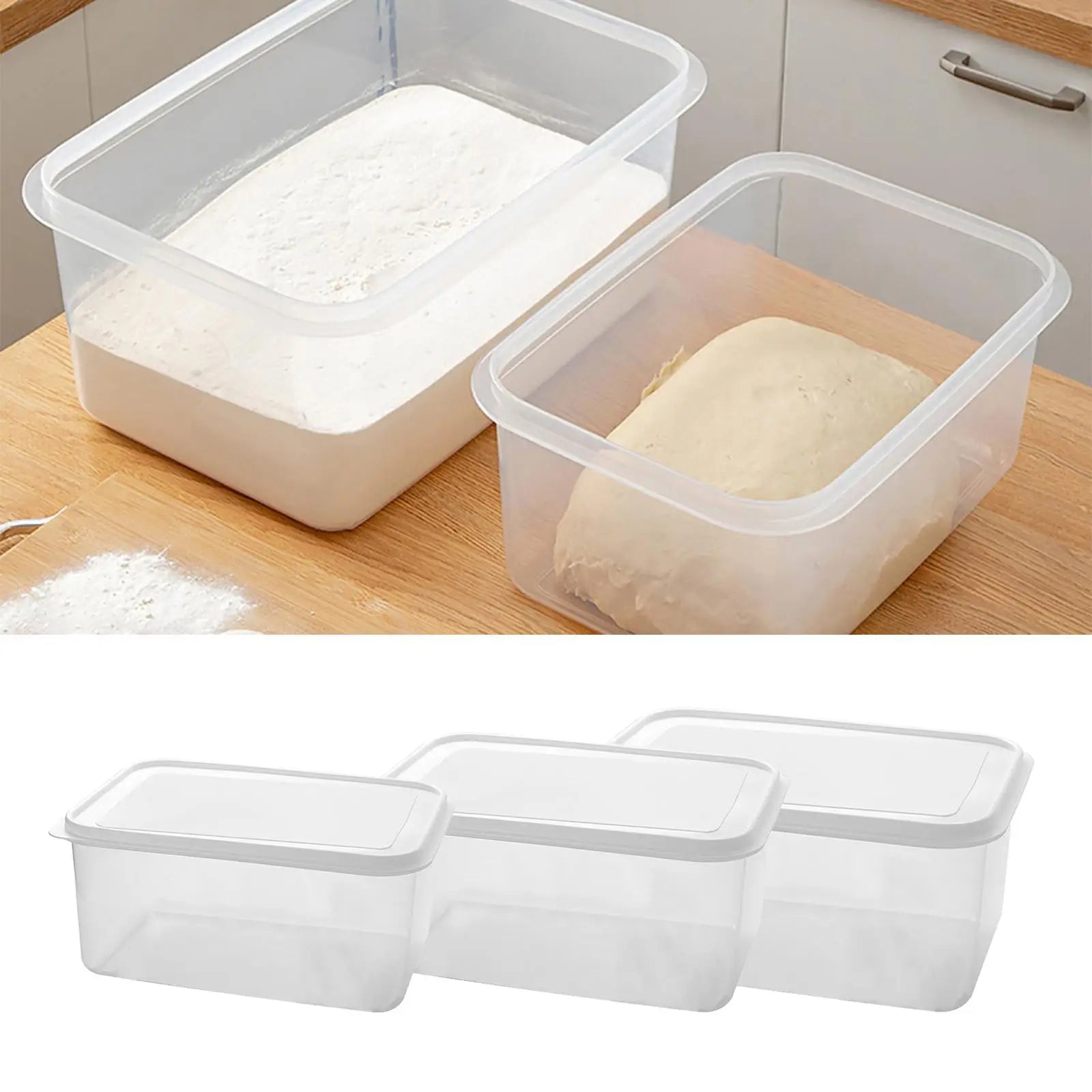 Pizza Dough Proofing Box Dough Fermentation Storage Box Pizza Dough Tray for Restaurant Refrigerator Home Pies French Bread Zpaxo