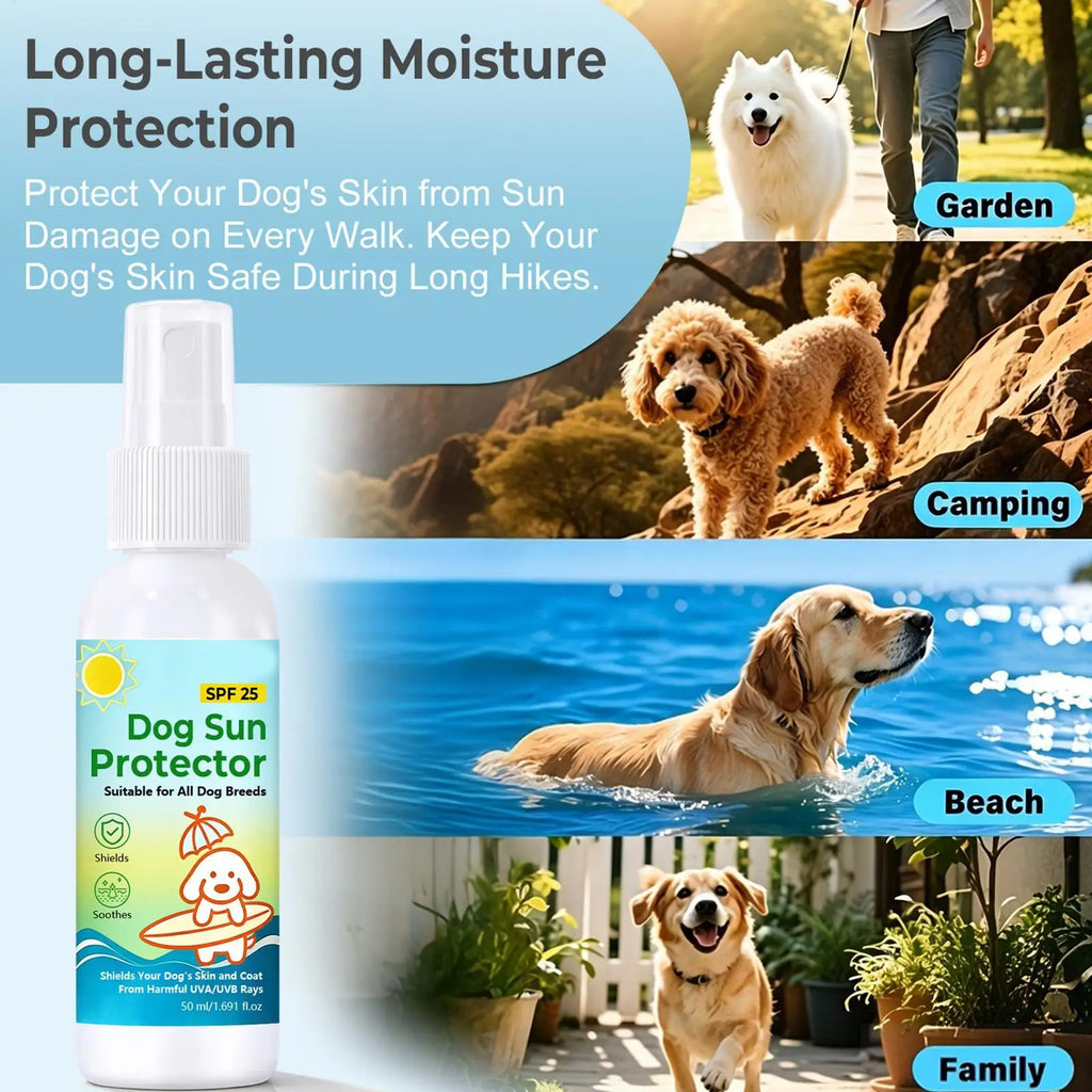 SPF 25 Dog Sunscreen Pet UV Defense Spray Waterproof Moisturizing