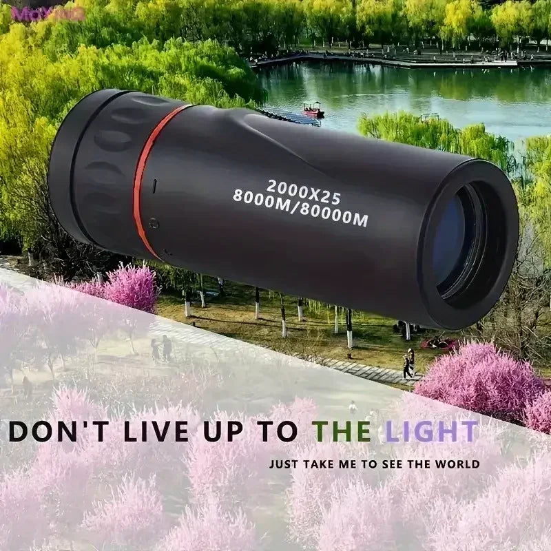 Mini 2000x25 HD Monocular Telescope with Phone Holder Monocular Telescope Zpaxo