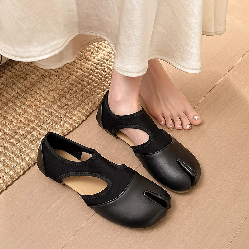 Women Mary Janes Shoes Summer Split Toe Tabi Walking Sneakers Casual