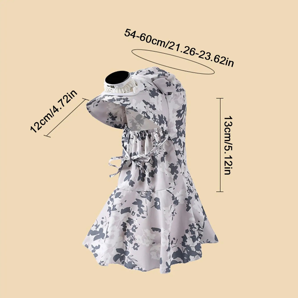 Sun Hat With Fan With Neck Flap USB Rechargeable 3 Speeds Solar Hat With Built In Fan For Beach Vacation Travel Gardening Zpaxo