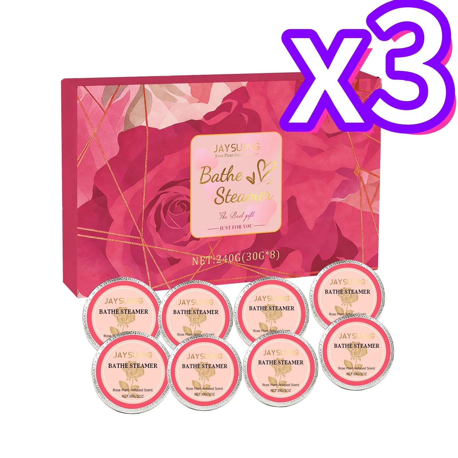 Rose Aromatherapy Shower Tablets – Relaxing Shower Steamers 8pc Aromatherapy Shower Steamers Zpaxo 8pcs Boxed X 3PCS ROSE