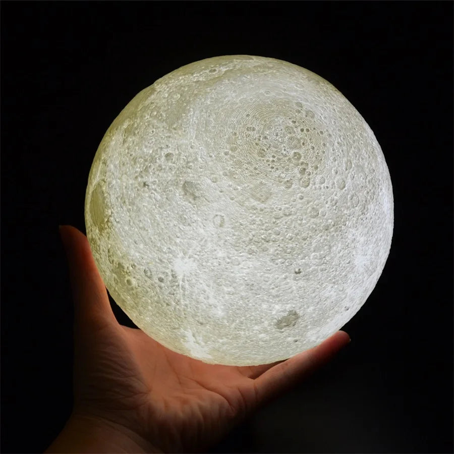 Dropship 3D Printed Star Moon Lights Colorful Rechargeable Touch Night Lamps Home Decor Creative Gift USB LED Night Light Zpaxo