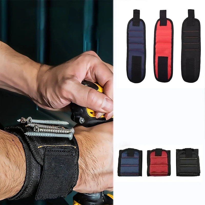 Magnetic Wristband Tool Holder – Adjustable for Screws & Drill Bits Magnetic Tool Wristband Zpaxo
