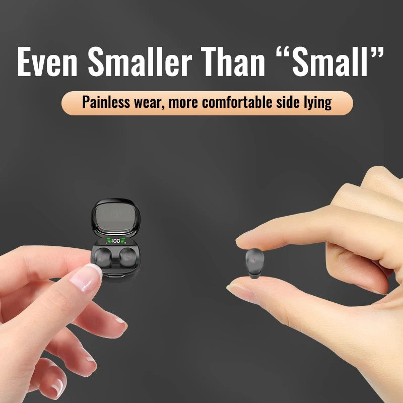 Mini Bluetooth 5 3 Headset HD Hifi Earbuds Invisible Sleep Game Zpaxo