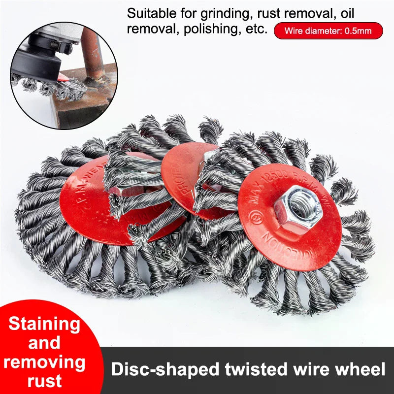 Twisted Steel Wire Wheel Abrasive 75 M14 Cup Brush Powerful Paint Zpaxo
