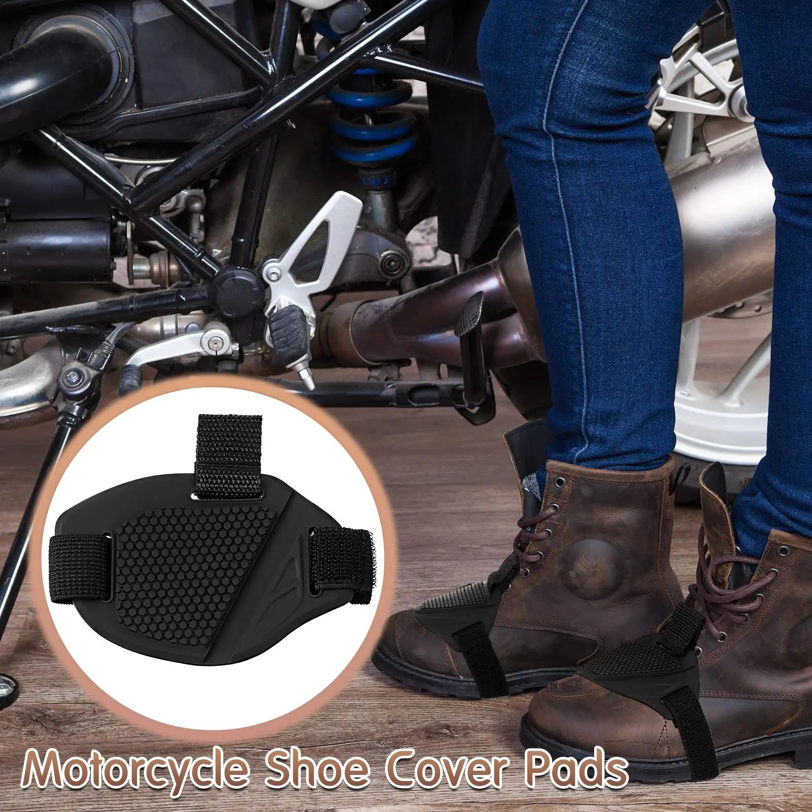 Motorcycle Shifter Pad Boot Cover – Universal Rubber Shoe Guard Motorcycle Shoe Protector Zpaxo